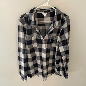 Time and Tru Monochrome Plaid Shirt